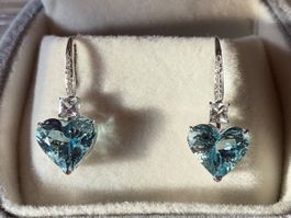 Ohrringe in 18K Gold mit Aquamarinen