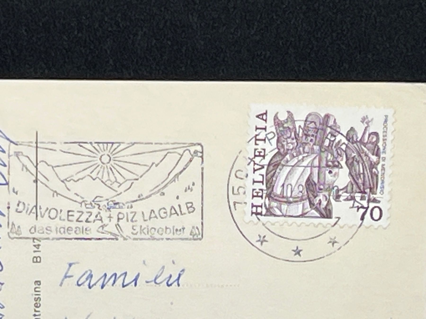 Cartoline postali: Pontresina mit Piz Kesch – Usato da Widnau venduto da Brusi9 1