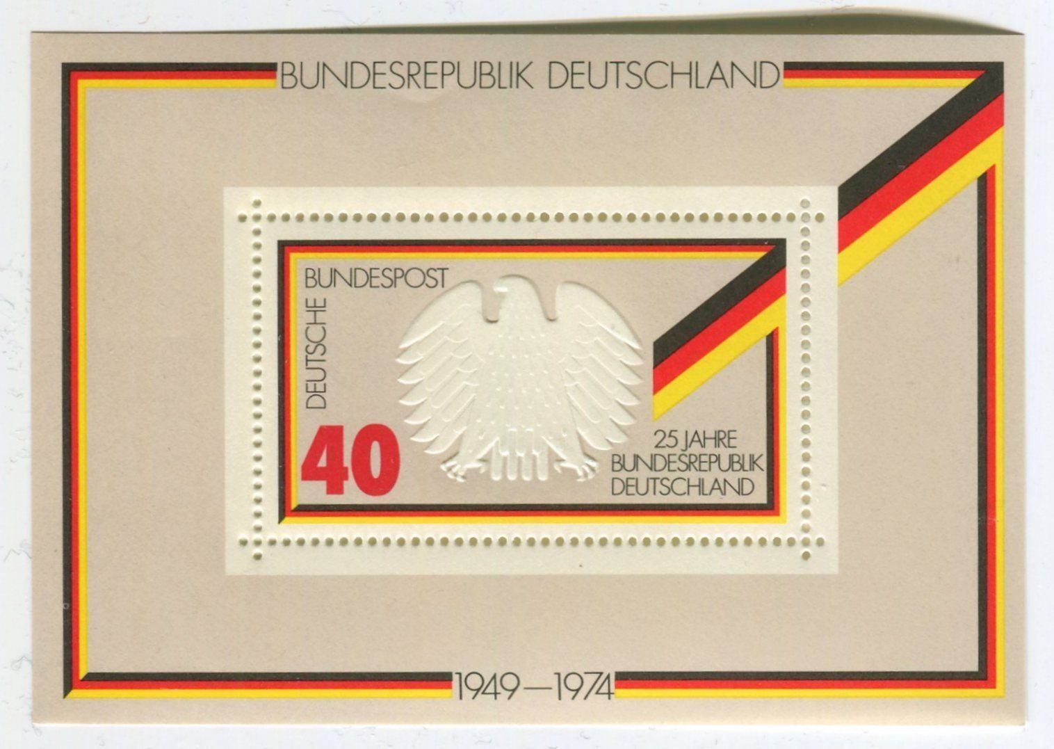 Tous les timbres: Block "25 Jahre BRD". – Neuf avec emballage d'origine à Basel par Butsch5