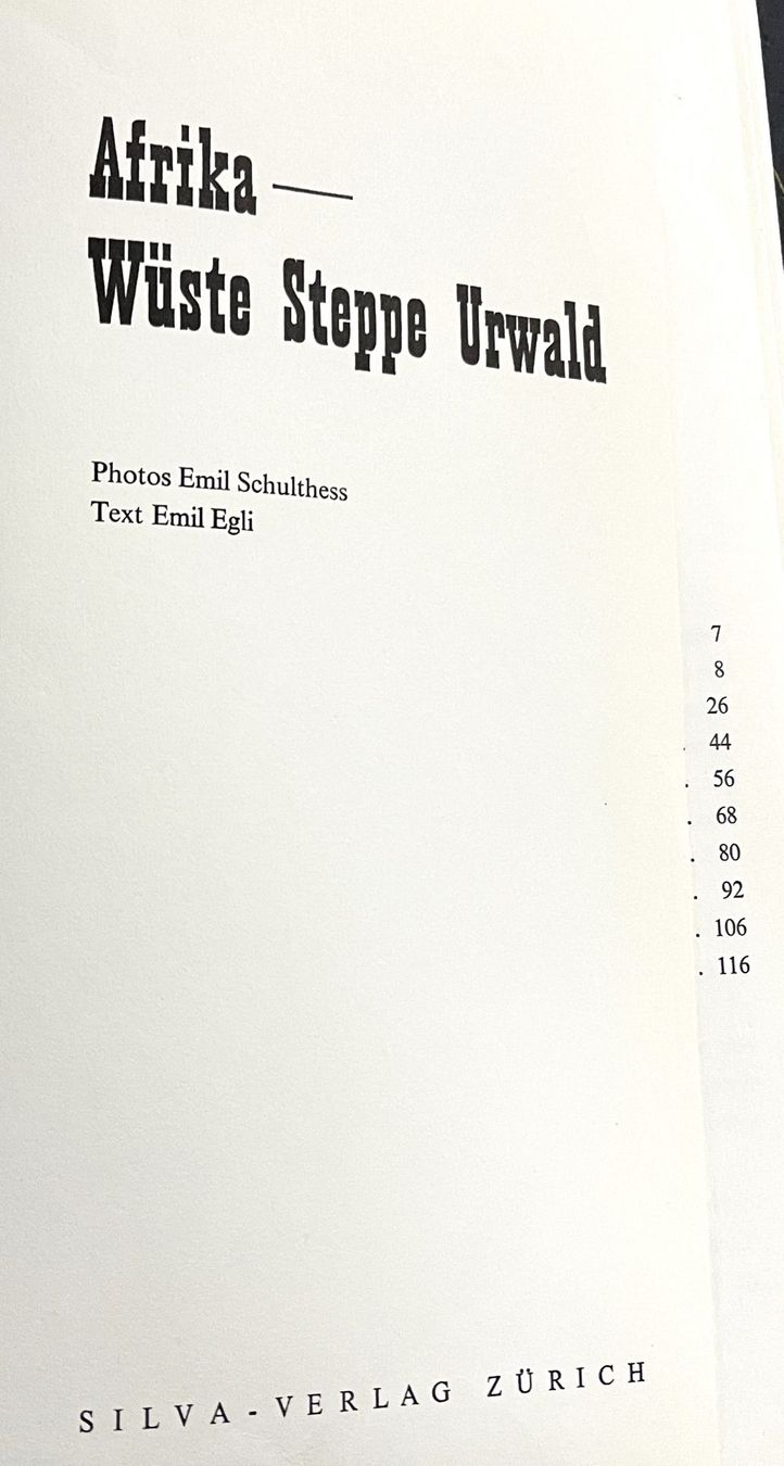 Bücher: Silva Verlag, Afrika - Wüste Steppe Urwald , 1963 – Gebraucht aus Oftringen von Vucki 2