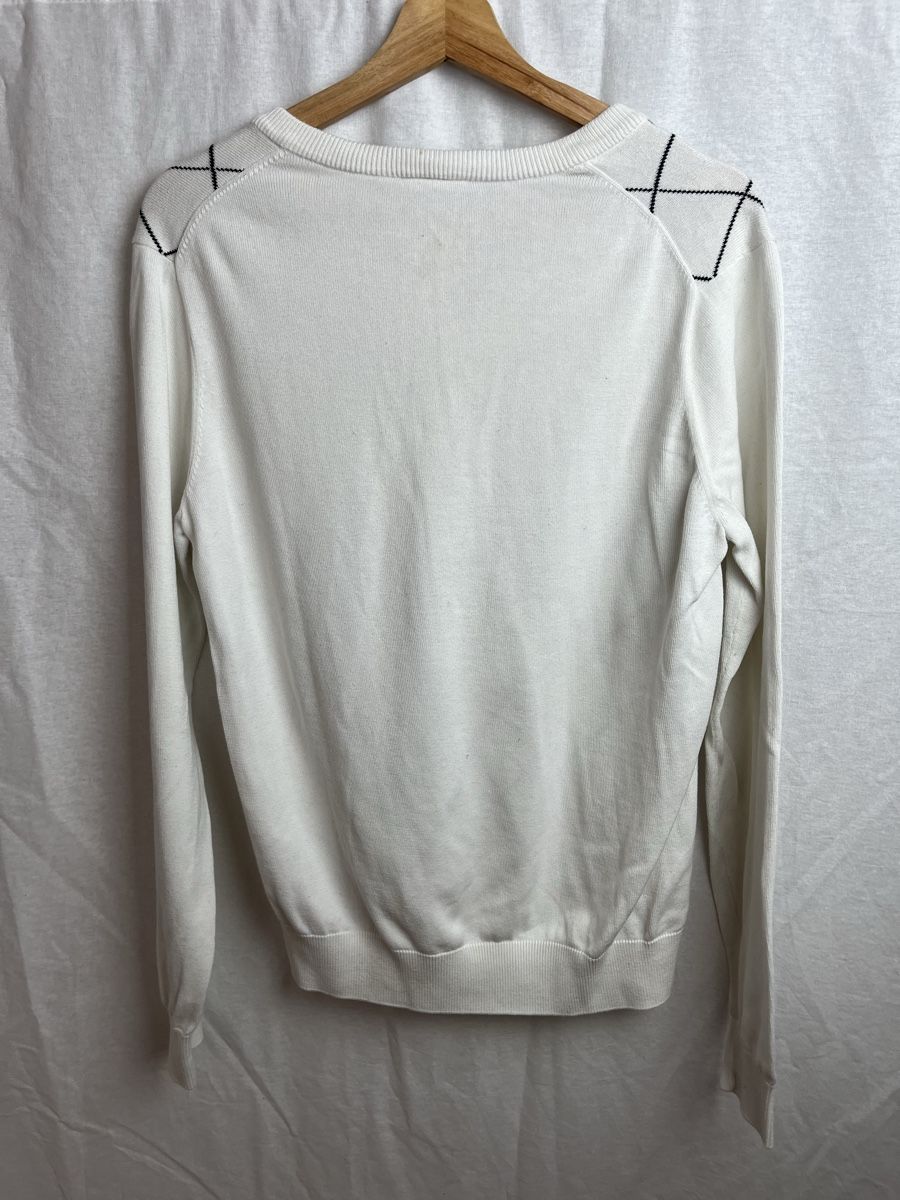 Lacoste Pulls & Sweat-shirts: Pull Lacoste blanc carreaux  – Neuf (Voir description) à Les Avanchets par lunedeneige.shop 3