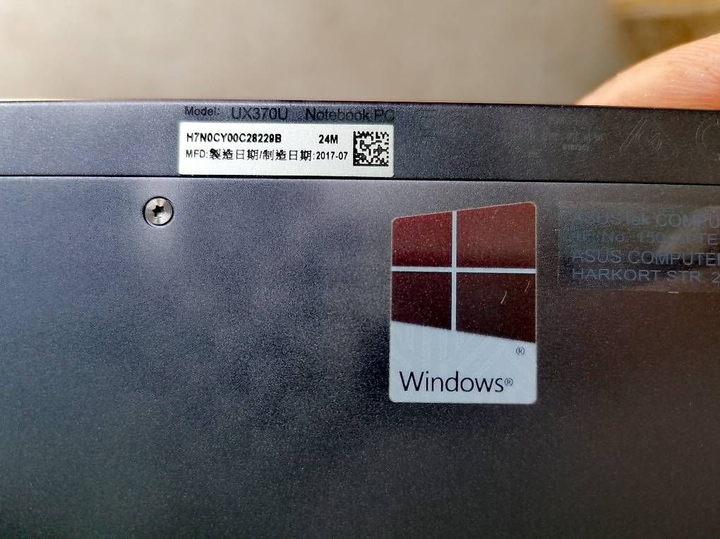 Asus Notebook: ASUS Notebook UX370U – Usato da Lungern venduto da mar_8qrb 1
