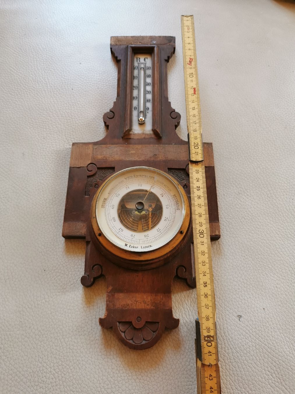 Sonstiges für Haushalt & Wohnen: Thermometer mit Barometer, antik – Gebraucht aus Rüti ZH von Fido20