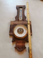 Thermometer mit Barometer, antik
