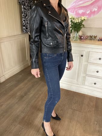 Hogan Lederjacke, Schwarz, Grösse M, Top Zustand!