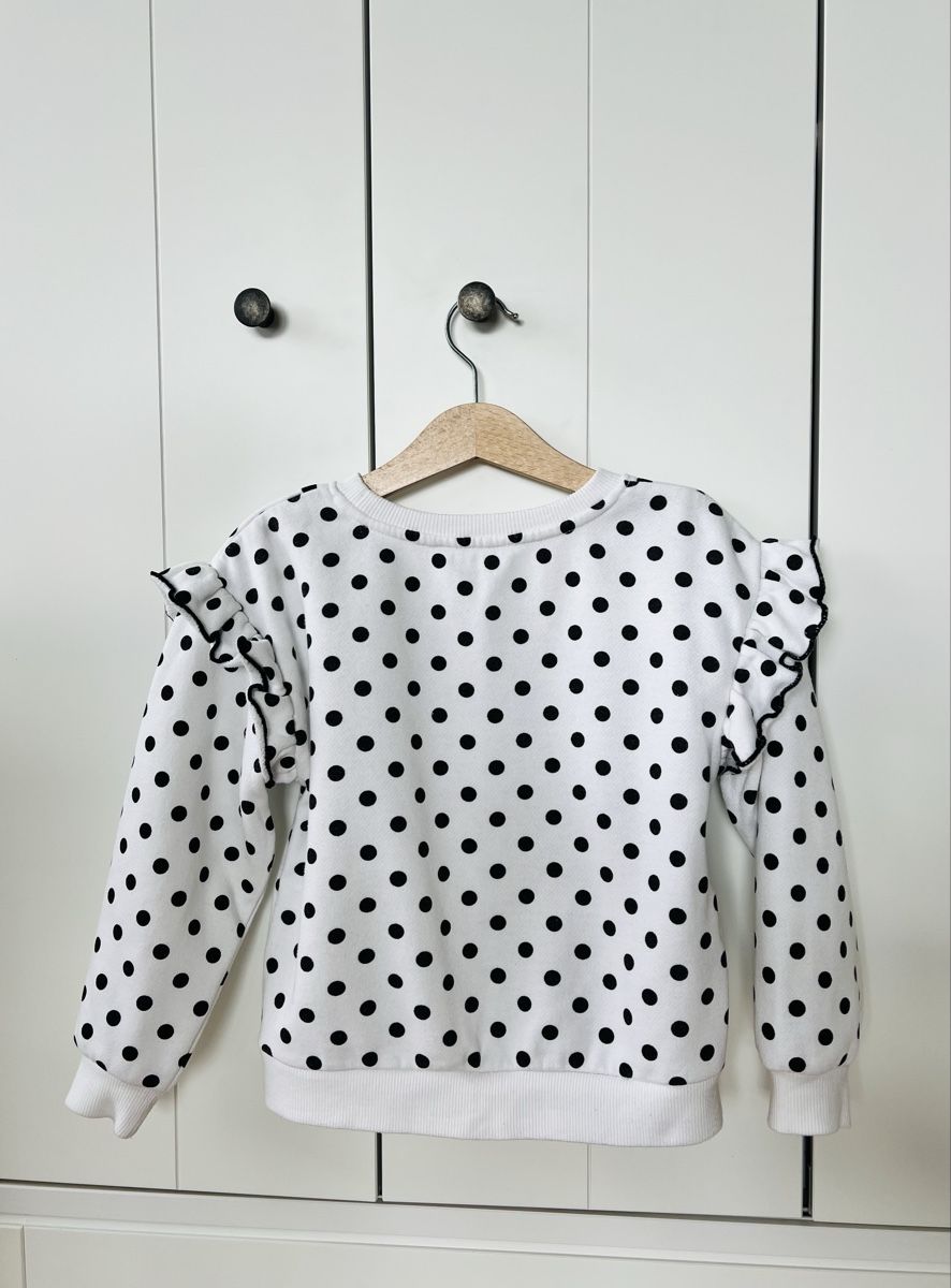 Primark Pullover & Sweatshirts: Primark 110 Sweatshirt weiss mit schwarzen punkten – Gebraucht aus Burgdorf von rulan 2
