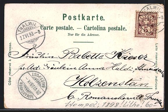 Cartoline postali: Litho Basel, Rathaus, Strassburger Denkm – Usato da Berlin venduto da bartko-reher 1