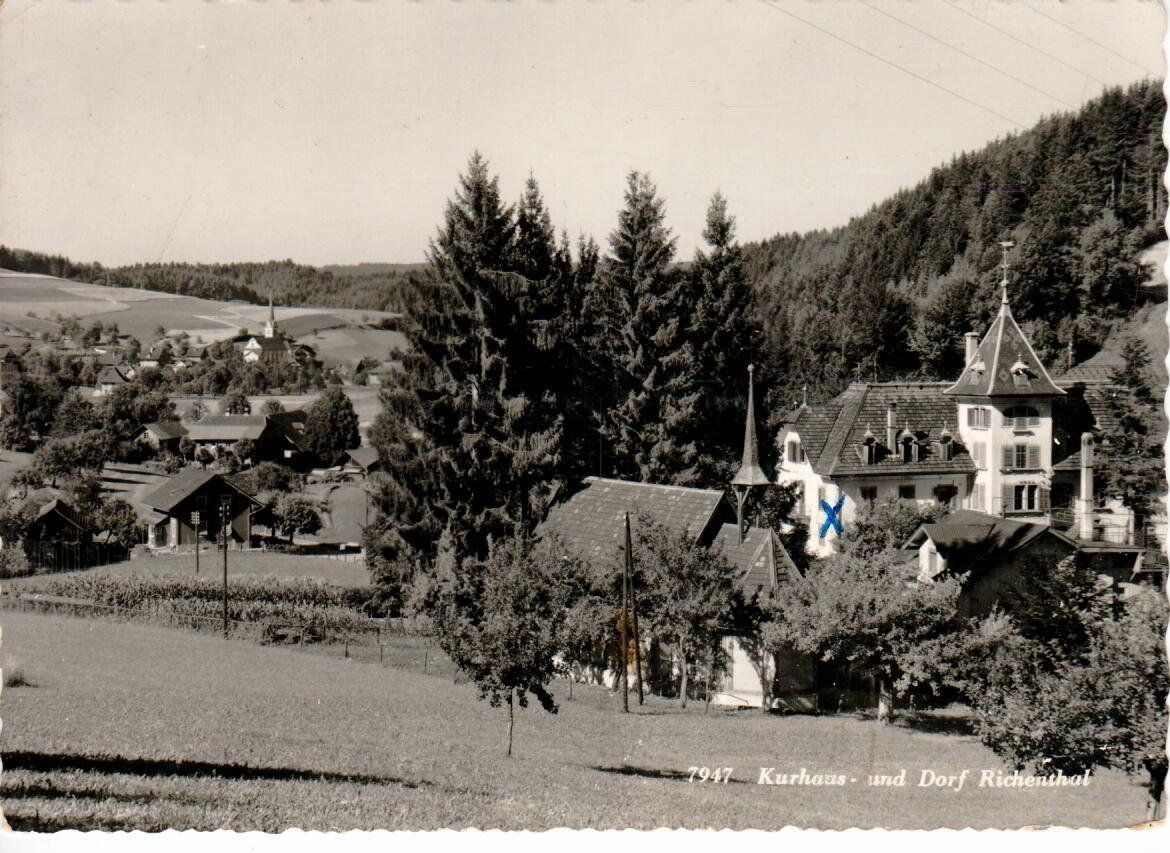 Cartoline postali: Kurhaus und Dorf Richenthal – Usato da Wolhusen venduto da Curver9