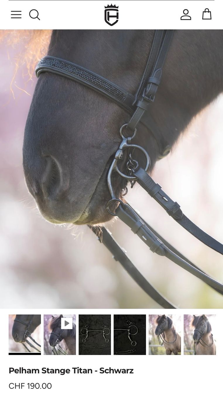 Pelham Briglie & Cavezze: Trense, Pelham von Crownhorse – Usato da Ottenbach venduto da Titus7