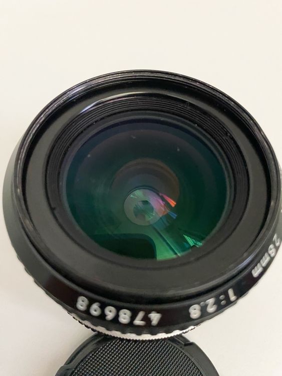 Objectif Nikon Nikkor 28 Mm 1:2,8 - Complèt Avec Pare-Soleil - Occasion