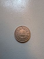 1 Franken 1910 Silber CHF Münze Sammlerstück gut erhalten