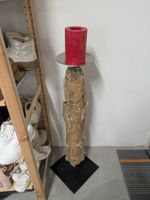 Origineller Kerzenständer aus Holz mit LED-Lichterkette!