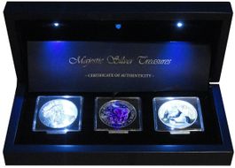 Majestic Silber Treasures 3 x 1 Oz Silber