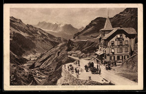 Cartoline postali: Klausenpass, Hotel Klausen-Passhöhe und – Usato da Berlin venduto da bartko-reher