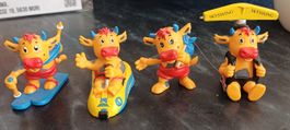 4 Bully Alpensport Kühe Figuren aus Kunststoff