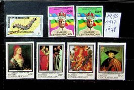 CENTRAFRIQUE TIMBRES NEUFS 1977-78 COTE 14.90 EUROS /U520