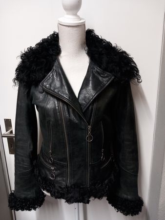 Redskins Lederjacke mit Fellbesatz Gr.M