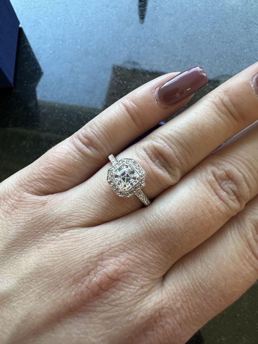 Swarovski Anelli: Swarovski Ring Square Gr. 52 – Nuovo e nell'imballaggio originale da Bern venduto da Shininglove 2