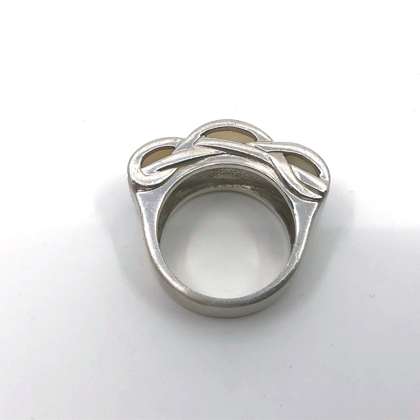 Anelli: Ring Silber & Perlmutt Jugendstil – Usato da Basel venduto da Tiabeanie 3
