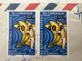 Kamerun Briefmarke Banane, 2er Set, Top Zustand!