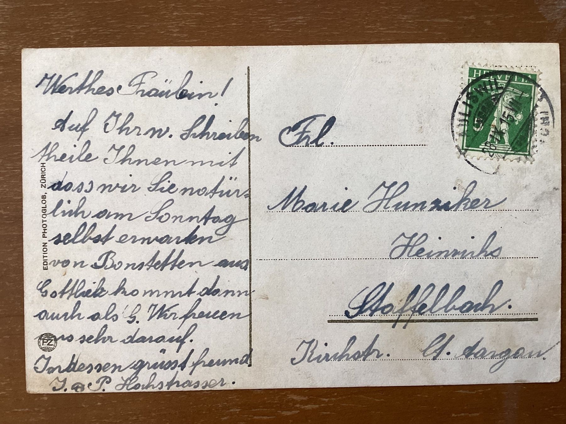Cartoline postali: AK Adliswil 1915 – Usato da Zürich venduto da Tolima194 1