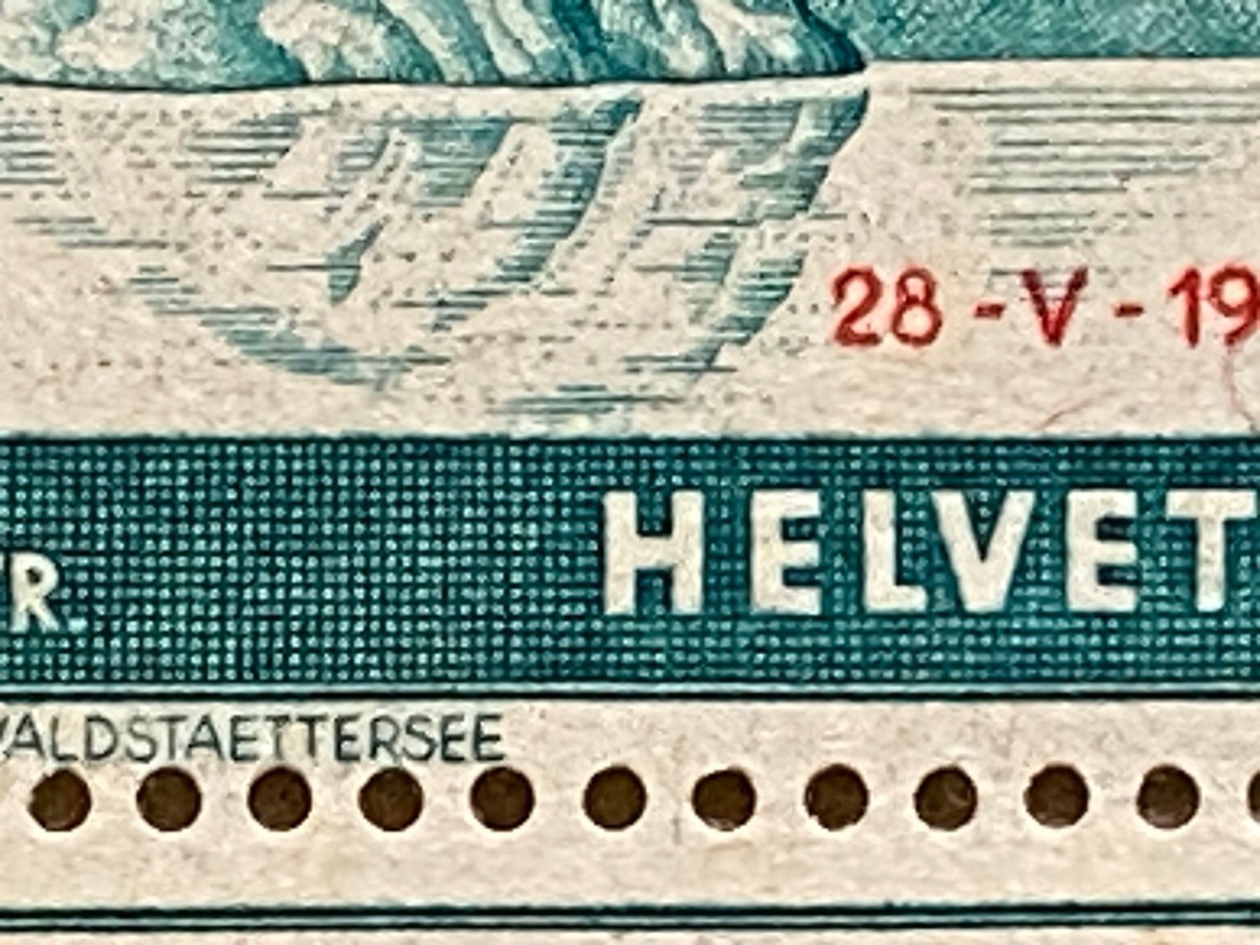 Alle Briefmarken: F35A1,Aufdruck nach links verschoben, ** – Gebraucht aus Aarau von hilde47 2