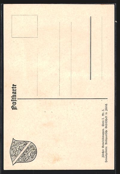Cartoline postali: Gross-Andelfingen, Wappen mit zwei golde – Usato da Berlin venduto da bartko-reher 1