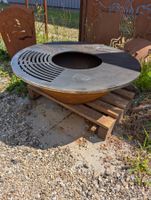 Feuerschale mit Grillplatte Stahl Durchmesser 80cm neuwertig