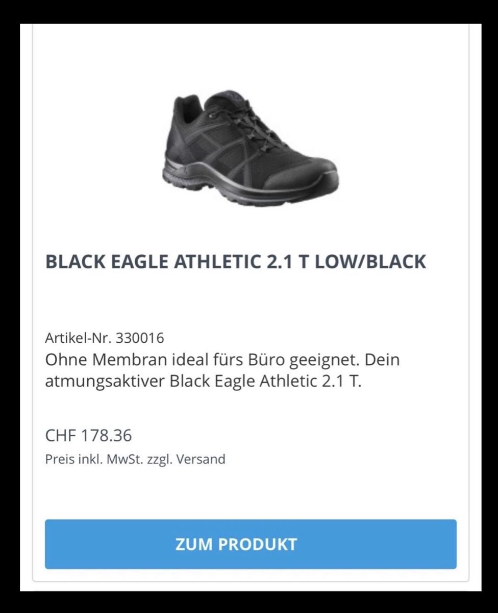 Haix Scarpe da uomo: Chaussures Haix Black Eagle va Athletic va2.1 Low, Noir, 44 – Usato da Vuisternens-Ogoz venduto da PhilDr 5