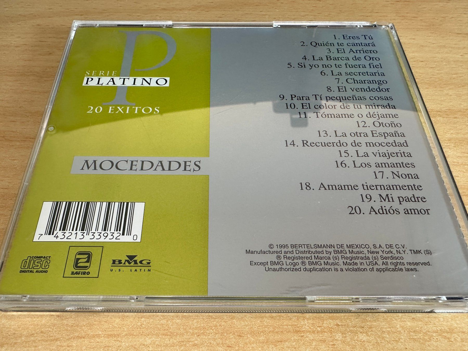 CDs: Mocedades – Serie Platino: 20 Exitos – Gebraucht aus Rikon im Tösstal von Alpenmutz 1