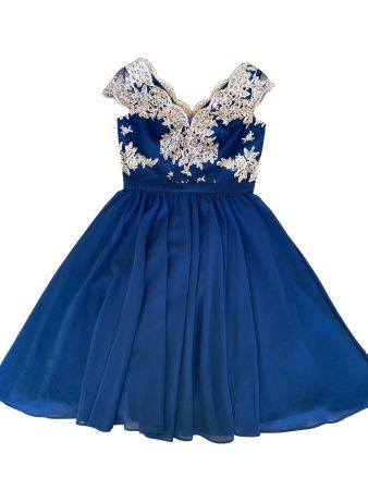 Chi Chi London Johanna Kleid Navy Gr. 36 (UK 8) NEU