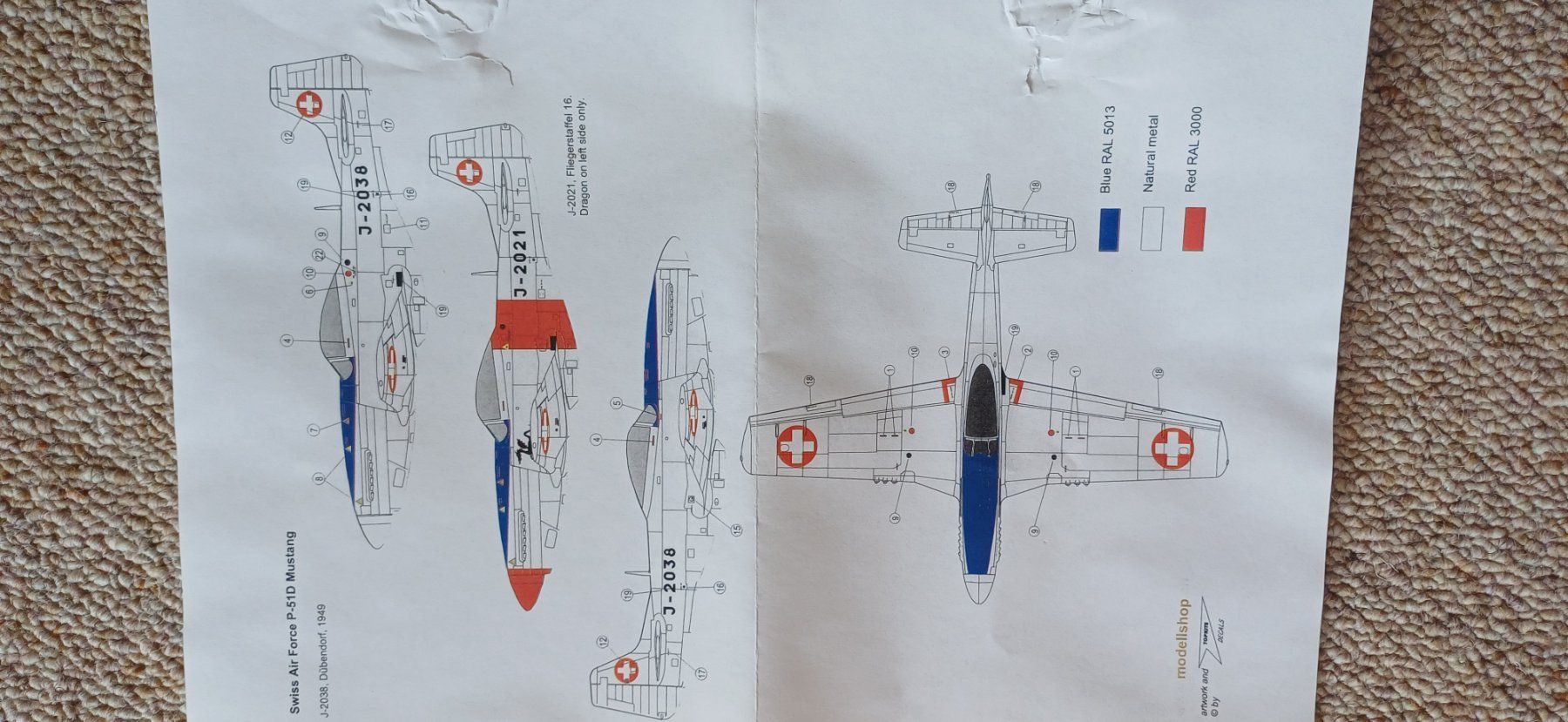 Schweizer Armee Kit di modellismo & Modellini statici: Mustang P-51  M 1:48 Schweizer Luftwaffe – Usato da Steffisburg venduto da ursusmaritimus 2