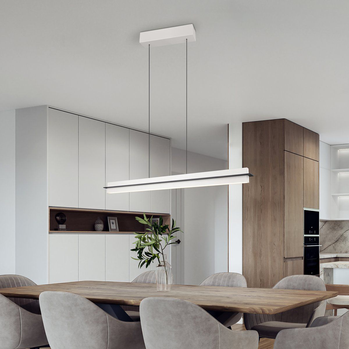 Lampadari & plafoniere: LED Pendelleuchte, Grey, 95 cm x 9 cm – Nuovo (secondo la descrizione) da Kreuzlingen venduto da Smart-Light 1