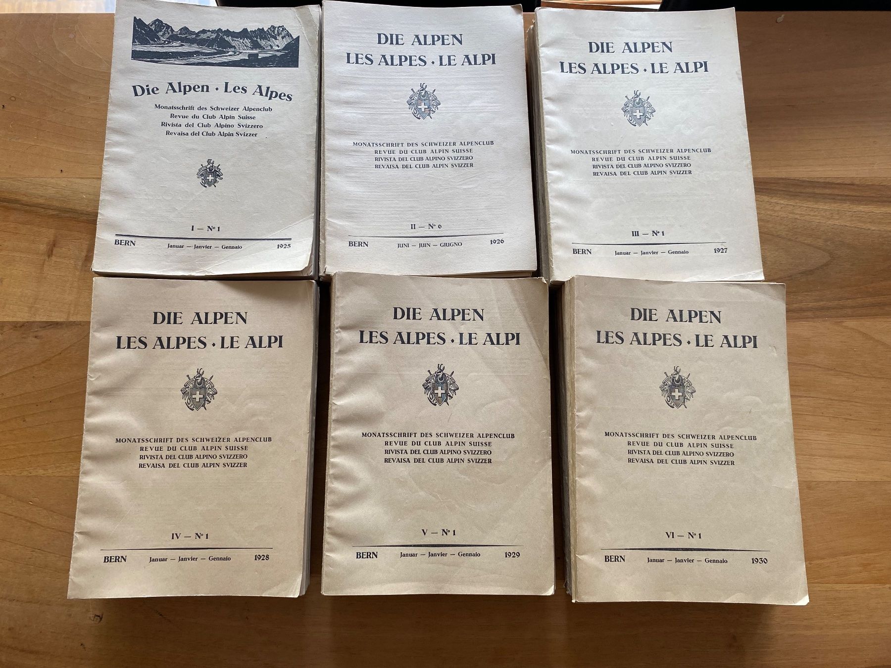 Riviste & Magazine: Die Alpen Monatsschrift SAC 1925-30                 komplett – Usato da Basel venduto da ota_2f9m 2