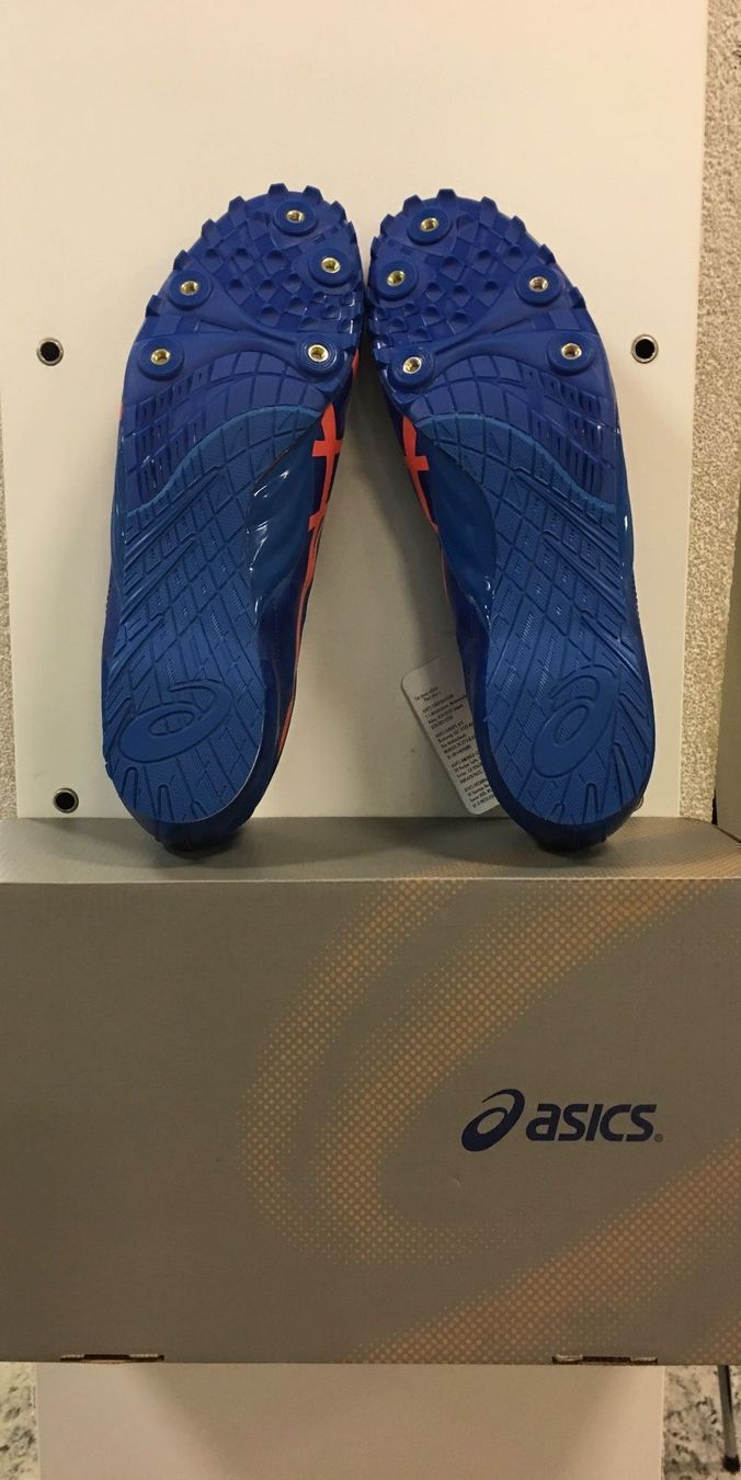 Asics Scarpe da uomo: ASICS HYPER MD 5 Laufschuh Blau/Orange  Gr. 47 – Nuovo e nell'imballaggio originale da Zürich venduto da LIQUIDATOR.CP 2