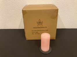 Kerzen 6,8 x 14 cm, Karton mit 24 Stück, Aktions-Preis, Rosa