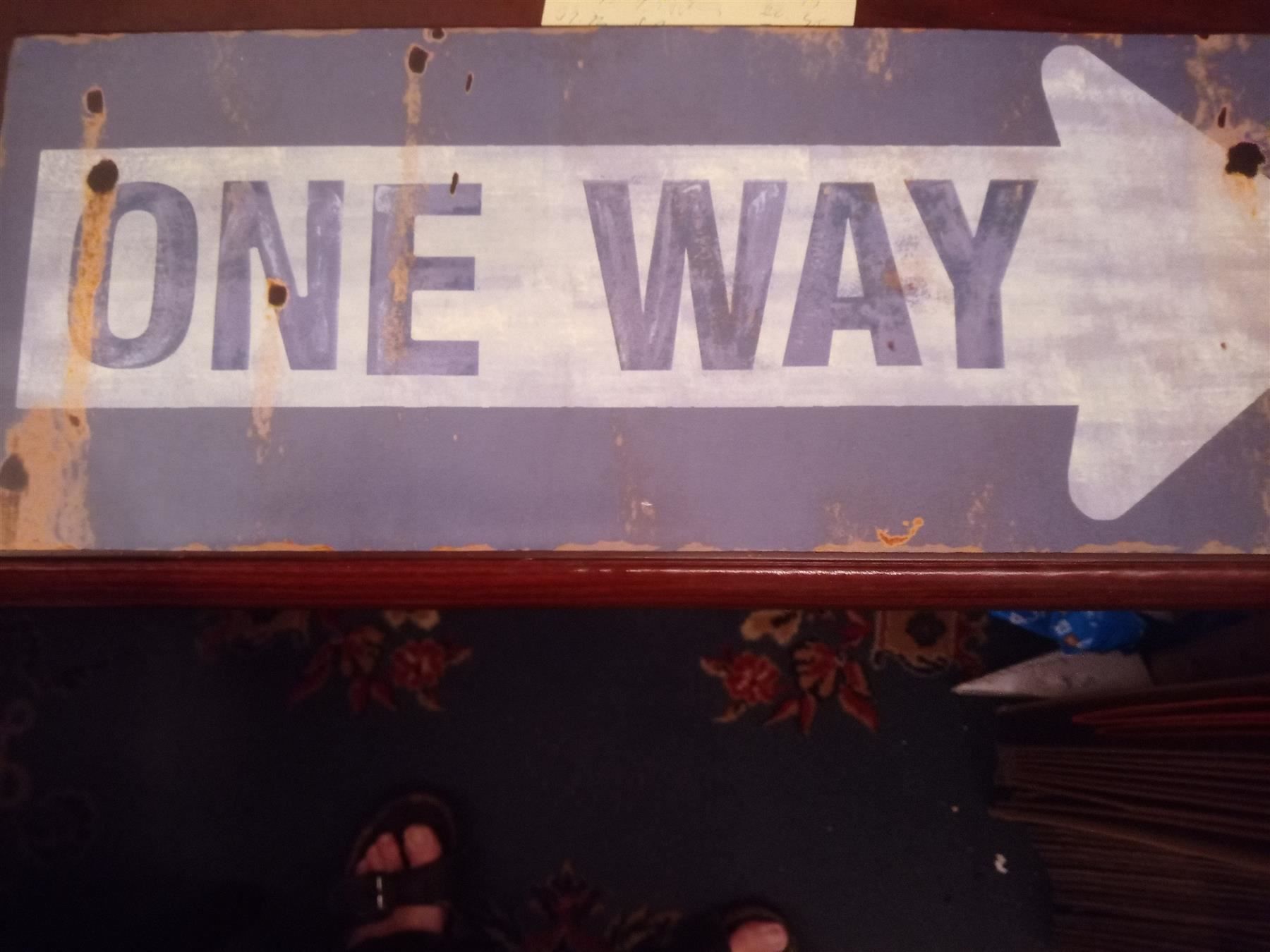 Insegne: Blechschild Rustikal-ONE WAY – Nuovo e nell'imballaggio originale da Rupperswil venduto da big-one-sale
