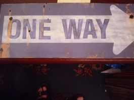 Blechschild Rustikal-ONE WAY