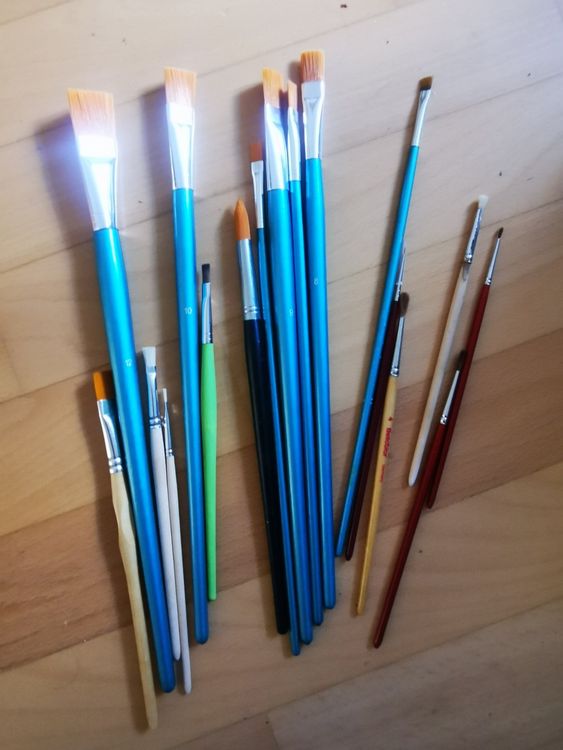 5er Set Nagelkunst-Pinsel Für Gel-Lack – Verschiedene Größen (7-25 Mm), Acryl-Griff, Für Linien, Details & Muster