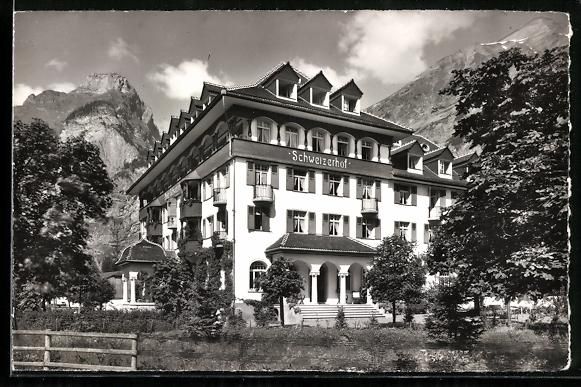 Cartoline postali: Kandersteg, Partie am Hotel Schweizerhof – Usato da Berlin venduto da bartko-reher