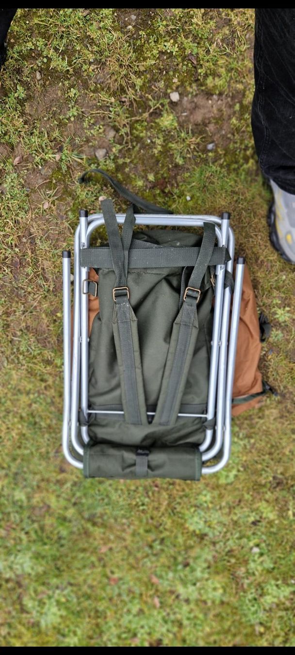 Sedie: Shakespeare Angelrucksack mit Klappstuhl – Usato da Niederlenz venduto da DaveDasWahnsinn 2
