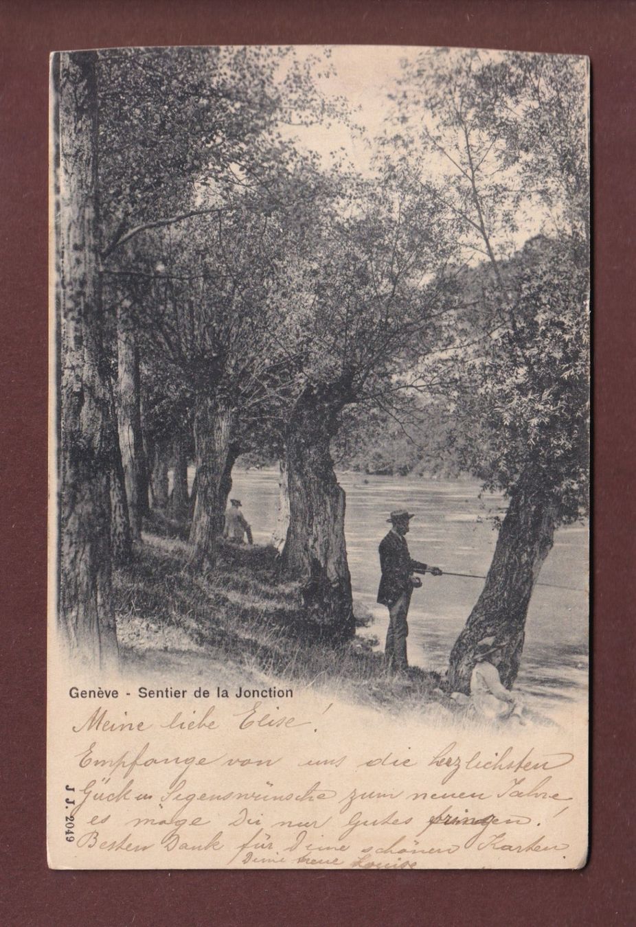 Ansichtskarten: GENEVE - Sentier de la Jonction - 1900 UPU // pli d'angle // – Gebraucht aus Pully von nicecards