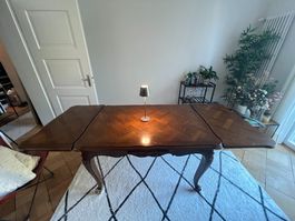 Swiss Antique Wooden Dining Table (Extendable)