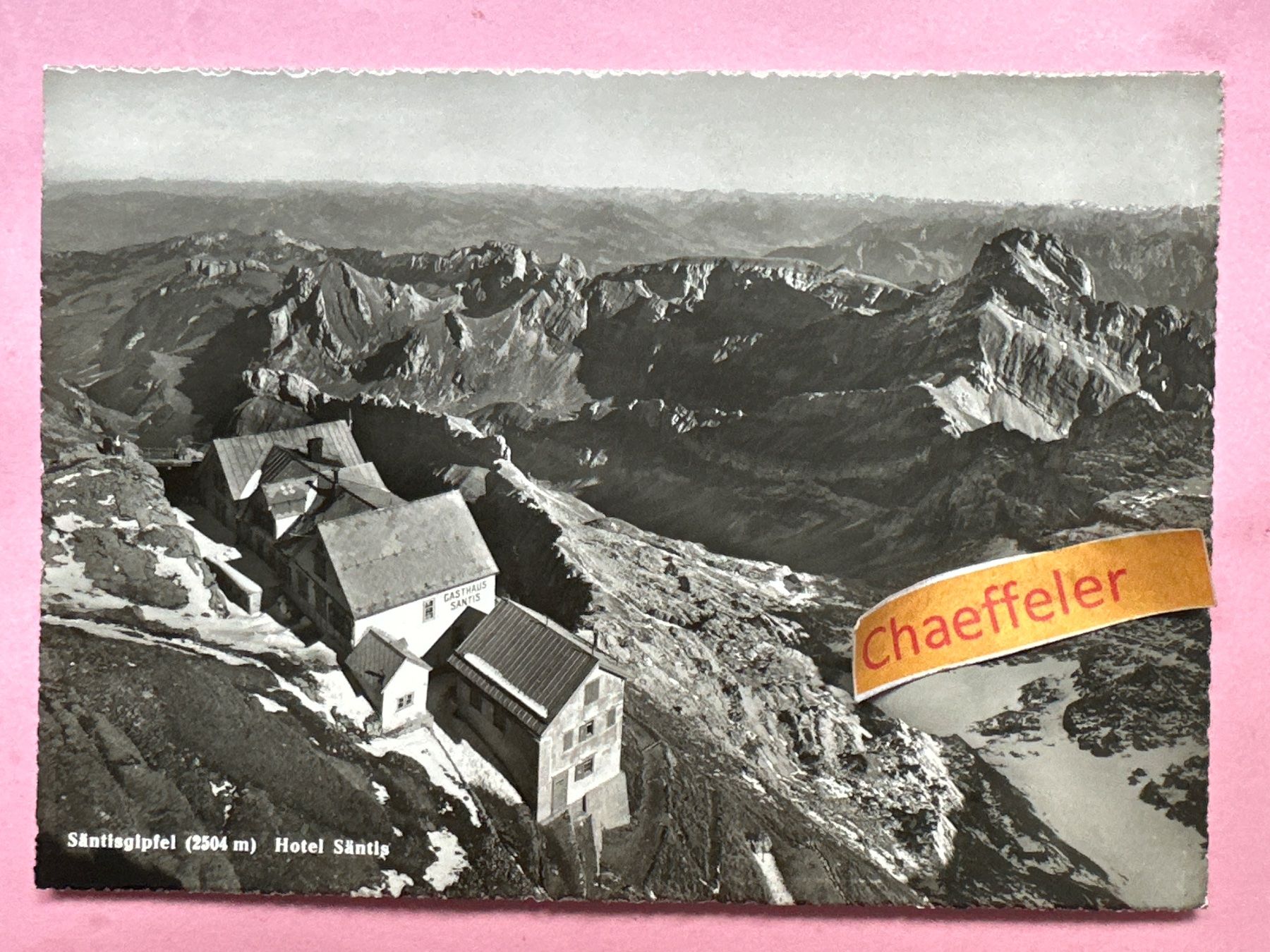 Cartoline postali: Säntisgipfel, Hotel Säntis – Usato da Zürich venduto da Chaeffeler