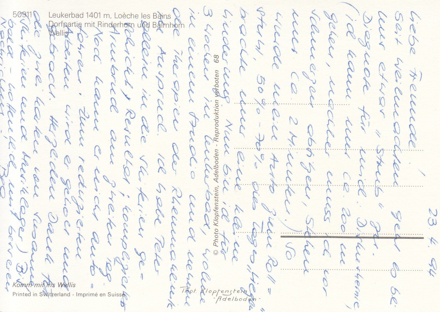 Ansichtskarten: Leukerbad 1994 – Gebraucht aus Bürglen TG von StampGraf 1