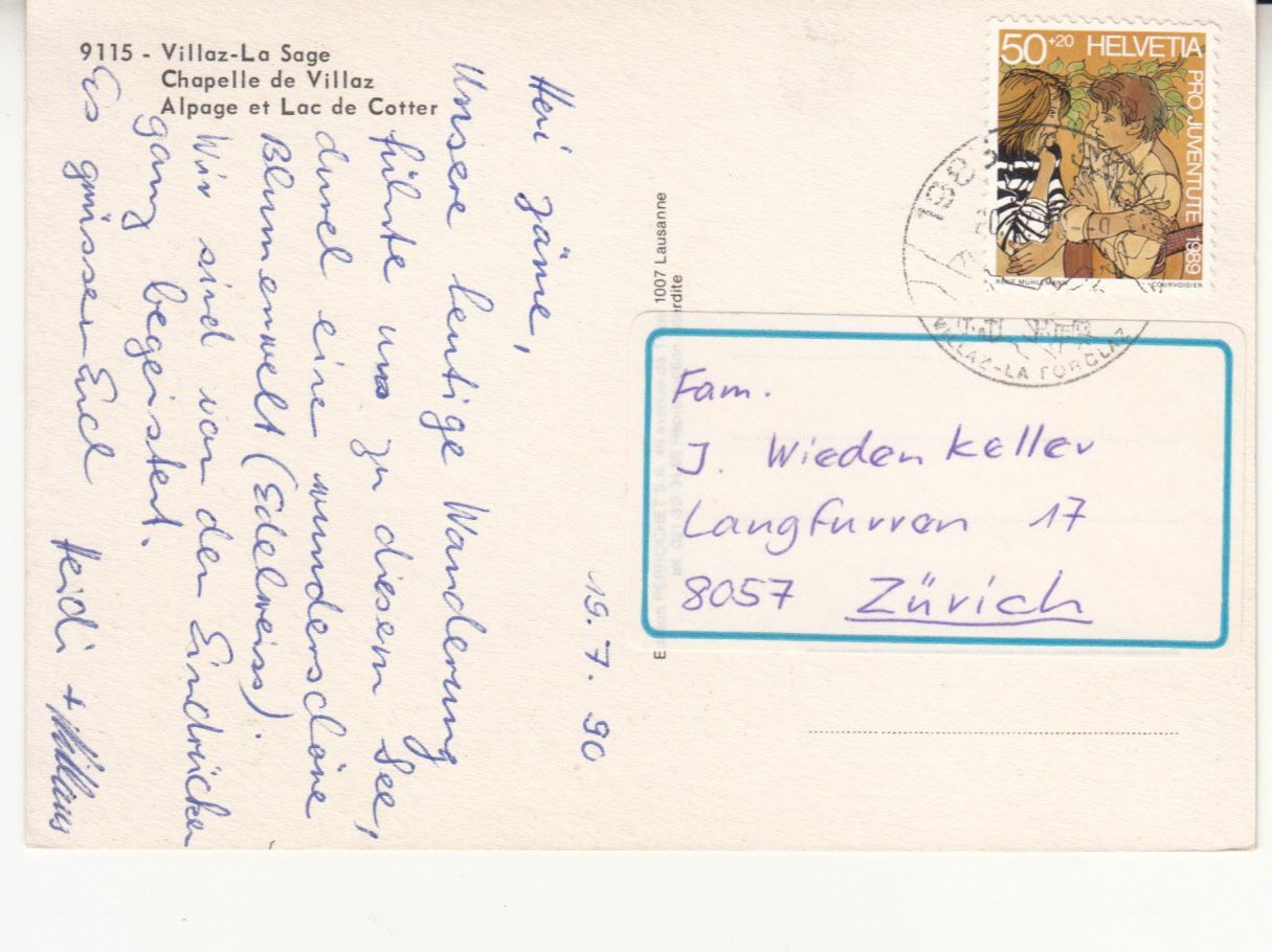 Cartes postales: Villaz La Sage 1990 – D'occasion à Bürglen TG par StampGraf 1