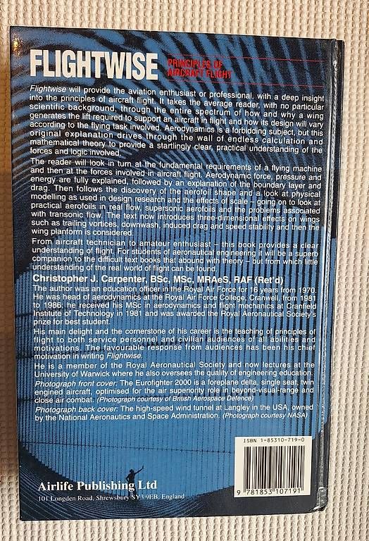 Libri: Flightwise - Principles of Aircraft Flight - Chris Carpenter – Usato da Belp venduto da lol_7fcm 1