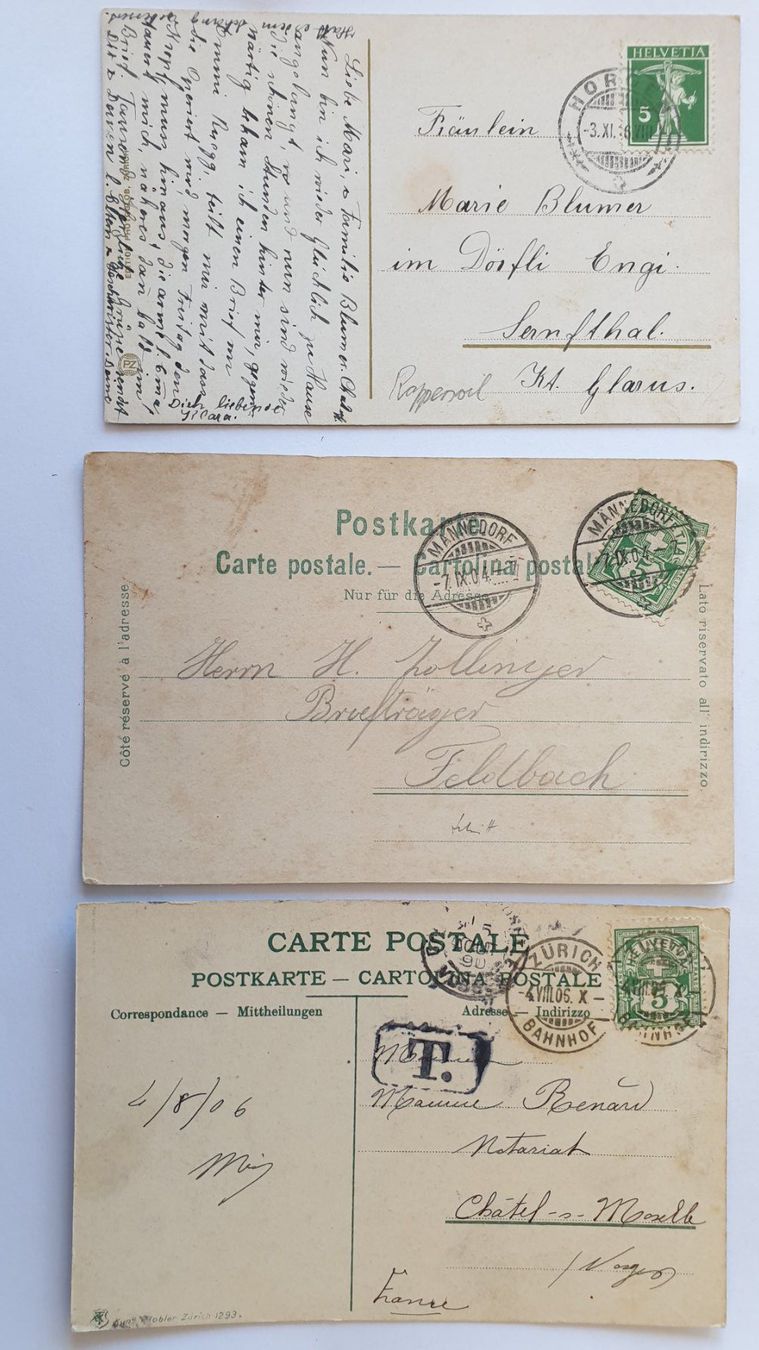 Cartoline postali: Zürich. Schifffahrt. 3 Ansichtskarten. – Usato da Goldach venduto da armando_r 1
