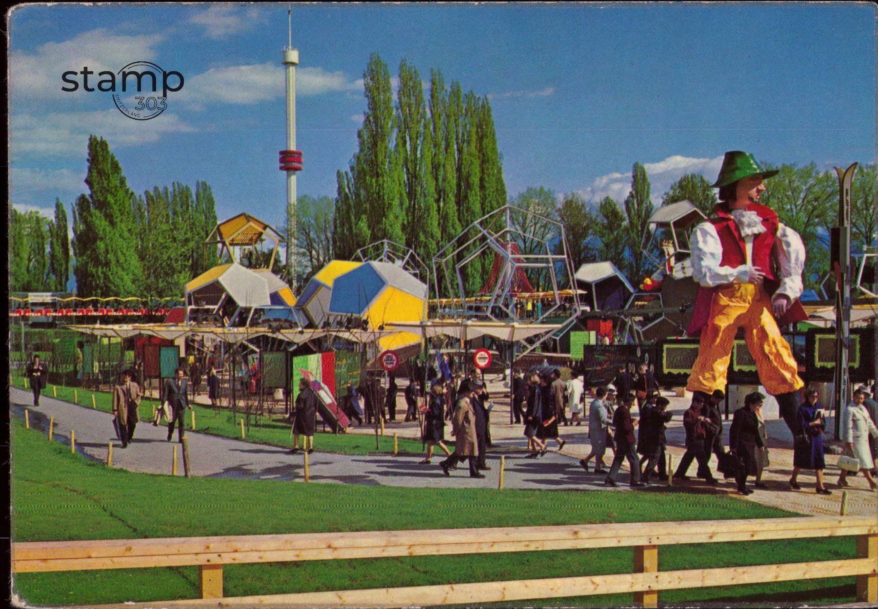 Cartoline postali: 1964 AK Lausanne EXPO – Usato da Eggersriet venduto da stamp303