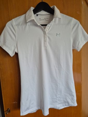 Polo Under Armour bianca, taglia XS - Nuovo!